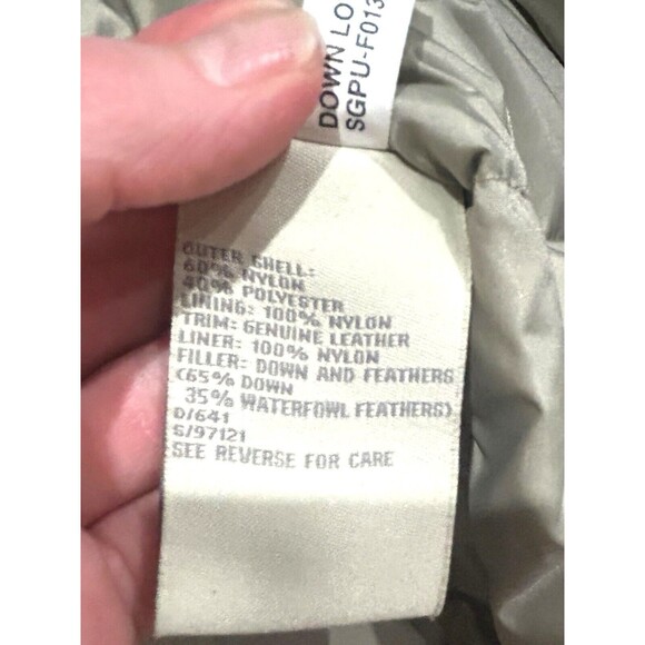 Vtg 90s Fieldmaster Jacket Mens Med Tan Barn Chore Coat Quilt Down Lined Leather - Picture 11 of 16